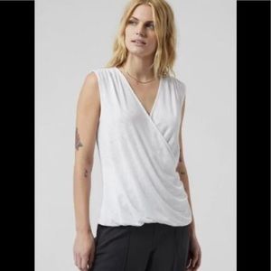 Athleta Breezy Wrap Tank in White